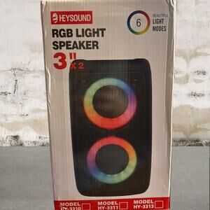 Heysound Bluetooth Light Speaker with 6 Light Modes NWT